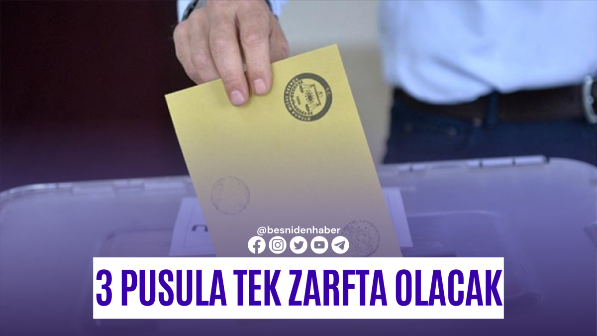 3 pusula tek zarfta olacak