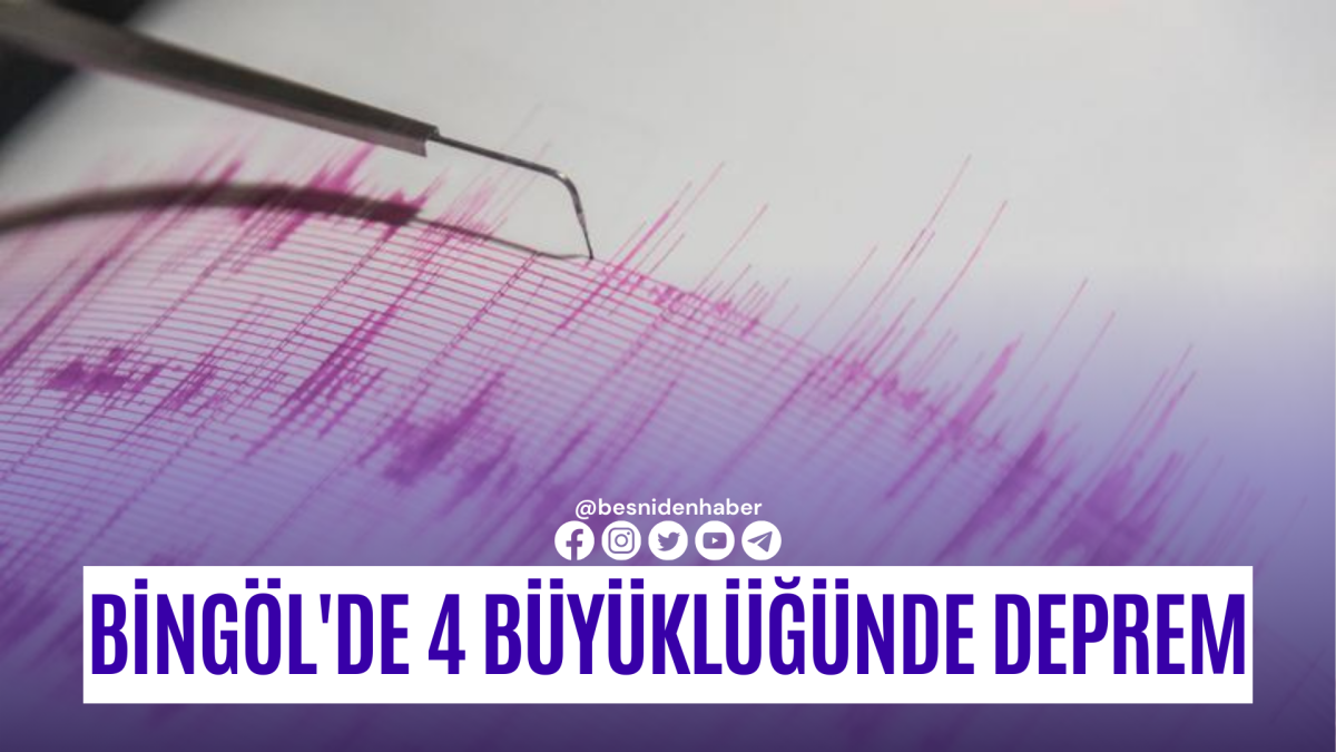 Bingöl'de 4 büyüklüğünde deprem