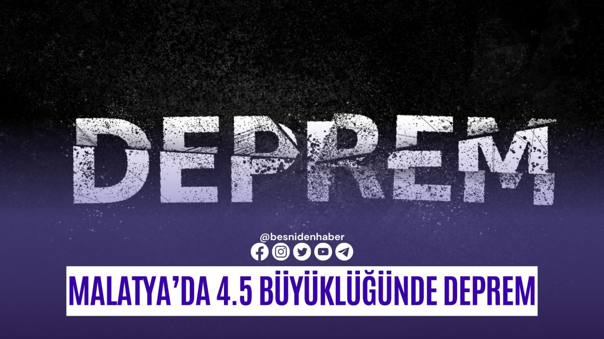 Malatya’da 4.5 büyüklüğünde deprem